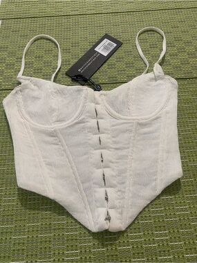White Fox Boutique White Bustier Crop Top
